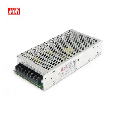 China MiWi S-100-24 100W 4.5A 24Vdc S-100-24 Single Output Switching Power Supply for sale