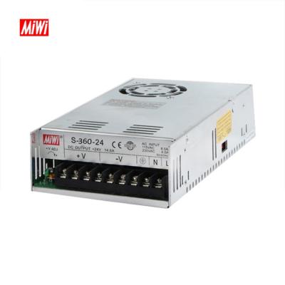 China S-360-24 360w 24v dc to ac changeover power supply for cctv camera S-350-24 for sale