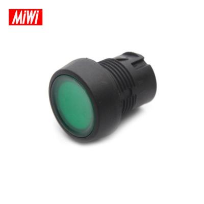 China MiWi Protection Level IP65 Plastic Material Plastic Green Push Button Switch for sale