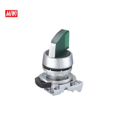 China MiWi-800-FJ-XDB Metal Two Position Select Push Button Switch With Green Light for sale