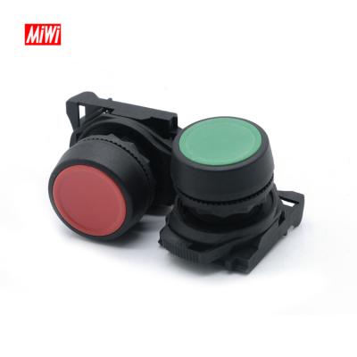 China MiWi-FJ-A 22mm Plastic Plastic Push Button Switch IP65 Waterproof Red for sale