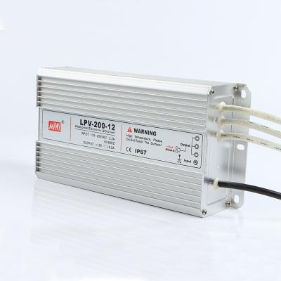 China LPV-200-12 200W 12V Aluminum Waterproof Outdoor Lighting Power Supply for sale