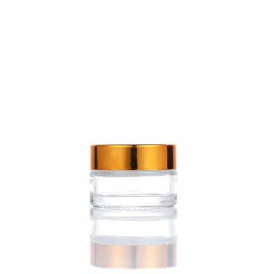 China Customized Fashionable Customized Cosmetic Glass Cream Jar Amber Clear Frosted Jar 5g 15g 20g 30g 50g 100g For Cream for sale