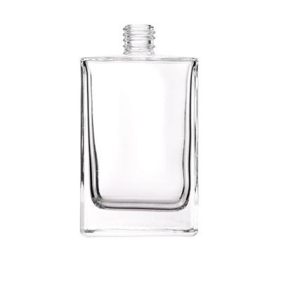 China Personal Care Factory Cosmetic Empty Clear Square Glass Perfume Bottle Packaging 10ml 15ml 30ml 50ml 100ml 150ml With Spray for sale