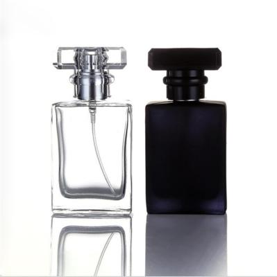 China Personal Care Factory Direct Sales Wholesale Perfume Bottles 30ml Clear Black Frosted Glass Empty Perfume Bottle for sale