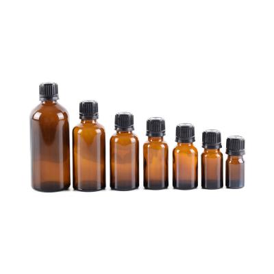 China Personal Care In Stock Empty 5ml 10ml 15ml 20ml 30ml 50ml 100ml Amber Essential Oil Glass Dropper Bottle for sale