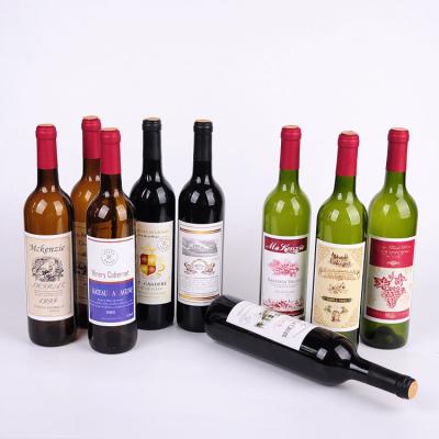 China One Ways Glass Bottle 500ml 750ml High Quality Cylindrical Dark Replenishment Antique Wine Bottle for sale