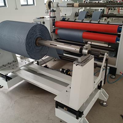 China Corrugated Plastic Rolls /Laminate PVC/Pet/PP/Film/Fabric Rewind Slitter Slitting Rewinding Machine for sale