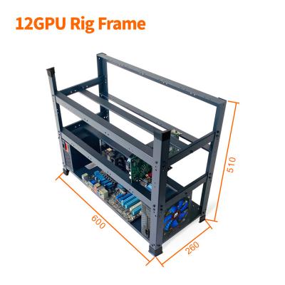 China 6/8/10/12GPU Server Rig Frame, Open Air 12GPU Server Case, Stackable 12GPU Server Rack In Stock for sale