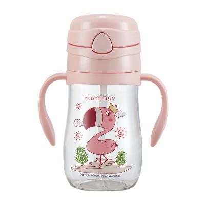 China BPA Pinkah Best Quality 360Ml Tritan Baby Training Sippy Free Leakproof Plastic Feeding Cup With Handle for sale