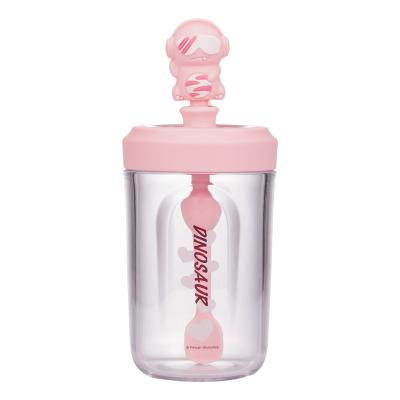 China kids spill proof tumbler with straw PINKAH eco friendly 18oz bottle non puddle free plastic tumbler with straw for sale