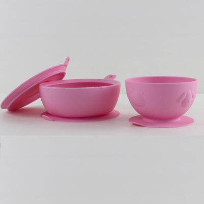 China Children's PINKAH New Product Baby 250ml Eco Friendly Silicone Bowl For Feeding With Lid And Spoon for sale