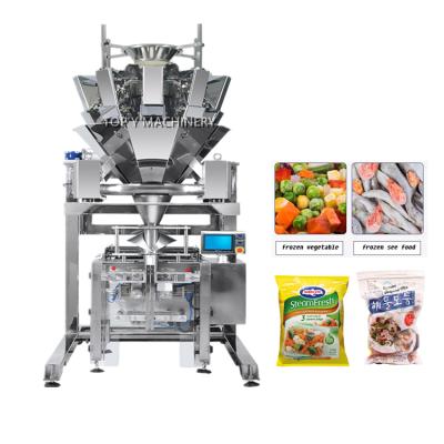 China Full Automatic Vegetable Food TOP Y Multihead Packing French Fries Frozen Food VFFS Packing Machine for sale