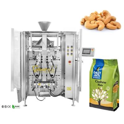 China VFFS Food Quad Seal Bag Automatic Cashew Granule Nuts Packing Filling Sealing Packing Machine for sale