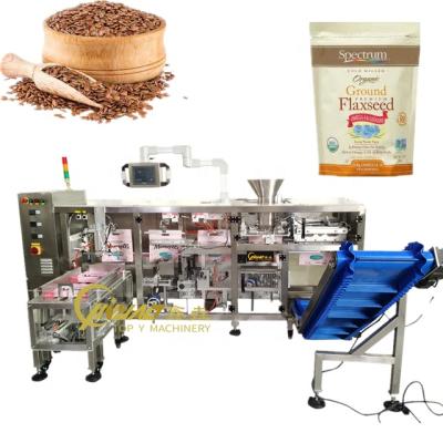 China PLC Horizontal Pouch Pellet Flaxseed Packaging Machine For Ziplock Bag Mini Doypack Premade Machine for sale