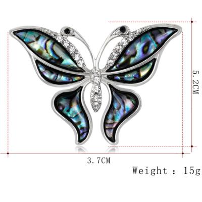 China Luxury Elegant Designer Luxury Pin Brooches of Islamic Muslim Costume Crystal Mariposa Brooch Muslim Rheinite Brooch large for sale