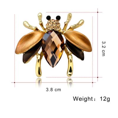 China Luxury Vintage Multicolor Pins Metal Sweater Designer Floral Insect Brooches Crystal Mariposa Brooch Muslim for sale