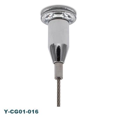 China LED Light Fixture OEM Customs Lead Hanging Lamp Lighting Suspension System Brush Nickel Aircraft Self Lock Cable Clamp for sale