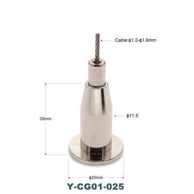 China Custom Air Adjustable Suspension Ceiling Mount LED Light Fixture OEM Lamp Kit Stainless Steel Wire Clamp Cable Clamp for sale