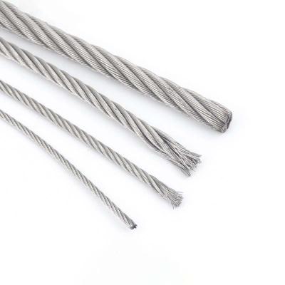 China Hot Selling Connection Factory Price 0.8mm/1.2mm/1.5mm Stainless Steel 7*7 304 Wire Rope for sale