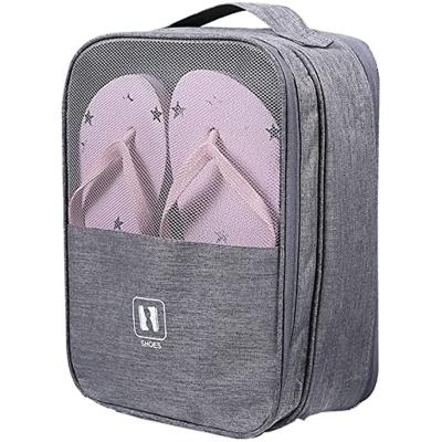 China Hot Polyester Amazon Travel Shoes Three Bag Bag Shoe Storage Box Hanging Trolley Portable Case Insert Layer Storage Shoes for sale