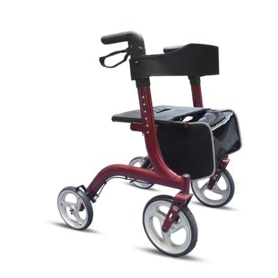 China Wholesale Medical Aluminum Cart 136KG Rollator Walker With Seat And Shopping for sale