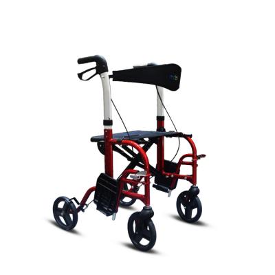 China wholesale travel aid 2 in 1 rehab walker rollator for indoor and outdoor 97.5*66*85.5 for sale