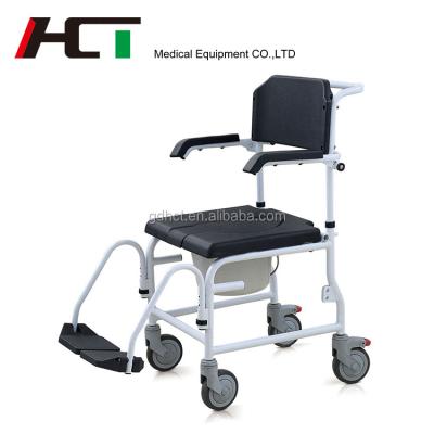 China 136kg HCT-3002 Aluminum Commode Chair With Footrest for sale