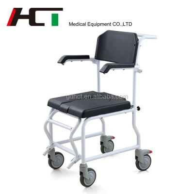 China Elderly Seat Commode 136kg Durable Hospital Toilet Chair Soft Shower Commode Chair With Bedpan for sale