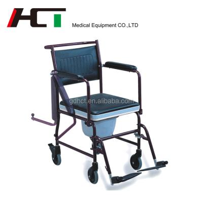 China 136kg Portable Toilet Chair Home Care Products Easy Assume Shower Commode Indoor Disabled Wheelchair With Wheels For The Elderly for sale