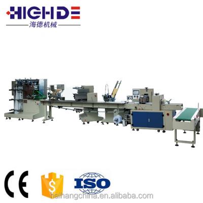 China Disposable Wet Products Spoon Knife Fork Automatic Feeding Cloth / Tissue Paper Making Packing Machine From Ruian China for sale