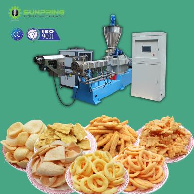 China food & Beverage plant SUNPRING corn screw food extruder puffed corn snack machine extrud machin snack corn for sale