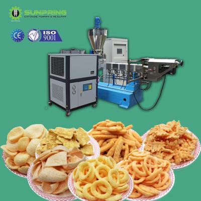 China food & Beverage plant SUNPRING corn puffed food machine puf corn snack machin extruder for corn tube for sale