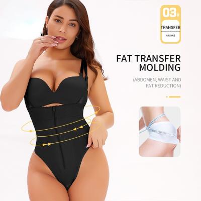 China Plus Size 90% Polyester + 10% Spandex Hot Style Plus Size Ladies T-Shaped Women's Body Shapers High Waist Body Shapers for sale