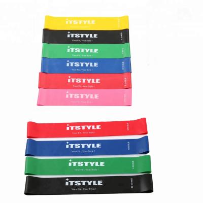 China Fitness Center Wholesales Nature Latex Yoga Elastic Pull Up Resistance Bands Custom Printed for sale