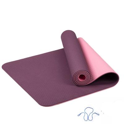 China Thick Non-slip Folding Exercise Gym Fitness Pilates Yoga Mat Stocks 6MM Home Exercise Pad Pad for sale