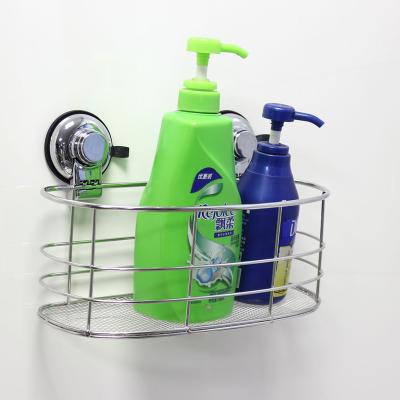 China Durable Strong Powerful Vacuum Suction Cup Hasko Shower Caddy Push To Lock Suction Cup Wire Basket for sale