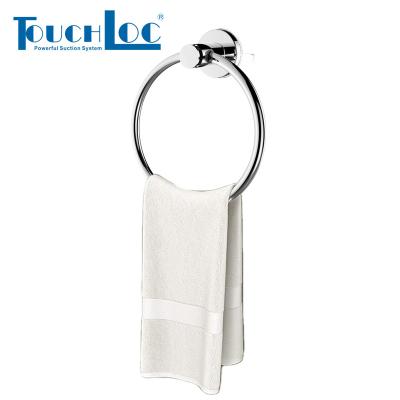 China Powerful Drill Free Vacuum Suction Cup Towel Ring Shower Washcloth Hand Towel Round Holder User Friendly for sale