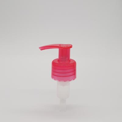 China Customized Red Soft 24mm Left Right Non Refillable 28mm Lotion Pump for sale