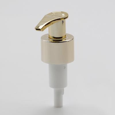 China No Spill Plastic Metal Aluminum Gold Full Down Liquid Dispenser Lotion Pump For Soap for sale