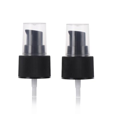 China Non Spill Good Quality Cosmetics Pump Black Cosmetic Packing Treatment Pump 24/410 For Bottle for sale