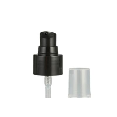 China Non Spill Good Quality Cosmetics Pump Black Cosmetic Packing Smooth Treatment Pump 24/410 For Bottle for sale