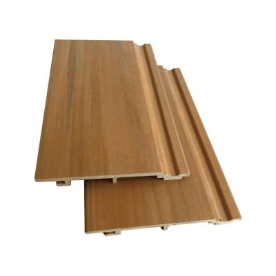 China Free Sample Coextrusion Natural Wood PVC Exterior Cladding Long Lifespan Timber Wall Convenient And Efficient Install for sale