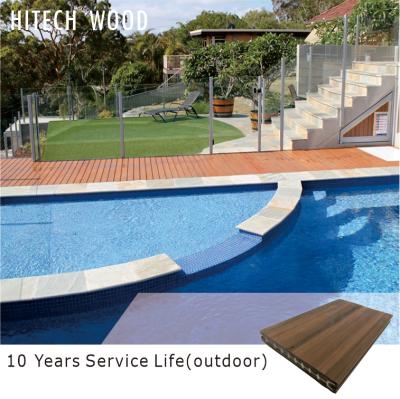 China Weather Proof Formula Slip Coextrusion Solid Wood Decking for Click Decking Resistance to Warping and Shrinking for sale