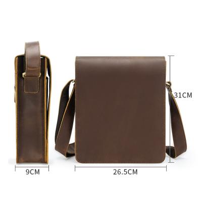 China Ready To Ship Retro Tiding Leather Men's Vintage Customized New Fashion Shoulder Messenger Bag Men for sale