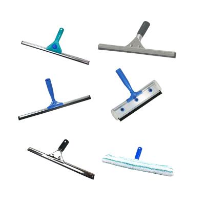 China Window Housekeeping Tools Competitive Price Stainless Steel Glass Cleaning Rubber Material Window Squeegee for sale