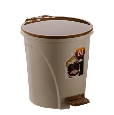 China Practical Foot Pedal Trash Bin Flip Top Dustbin House Use China Wholesale Trash Can for sale