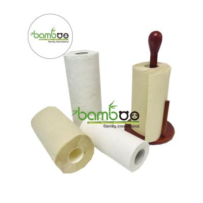 China Household Kitchen Room OEM 2 Ply White Soft Hotel Bamboo Paper Towel Kitchen Bamboo Paper Towel for sale