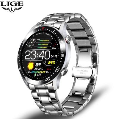 China Full Functional Alarm Lige BW0160 Clock Heart Rate Fitness Ip 68 Circle Touch Screen Smart Watch 2022 New Full for sale