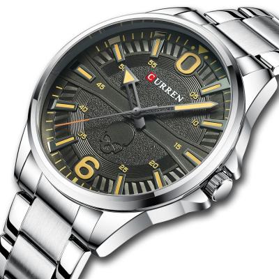 China Curren 8389 Automatic Luxury Band Date 2021 Man Quartz Watch Stainless Steel Sport 3Atm Military Custom Watch For Men for sale